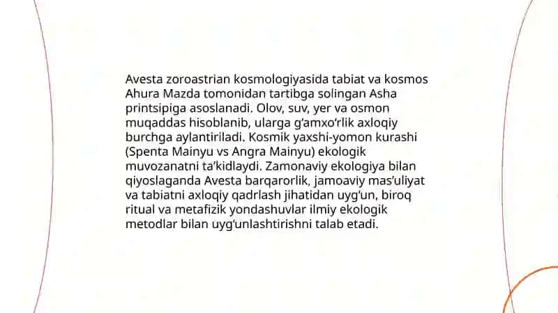"Avesto" dagi tabiat tasavvurlari va zamonaviy ekologik tajribalarni qiyosiy tahlil qilish 3