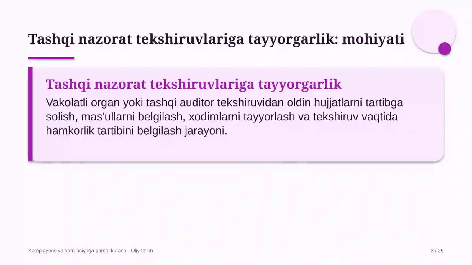 tuman sudlarida komplayens bo'yicha tashqi nazorat tekshiruvlariga tayyorgarlik 4871 3