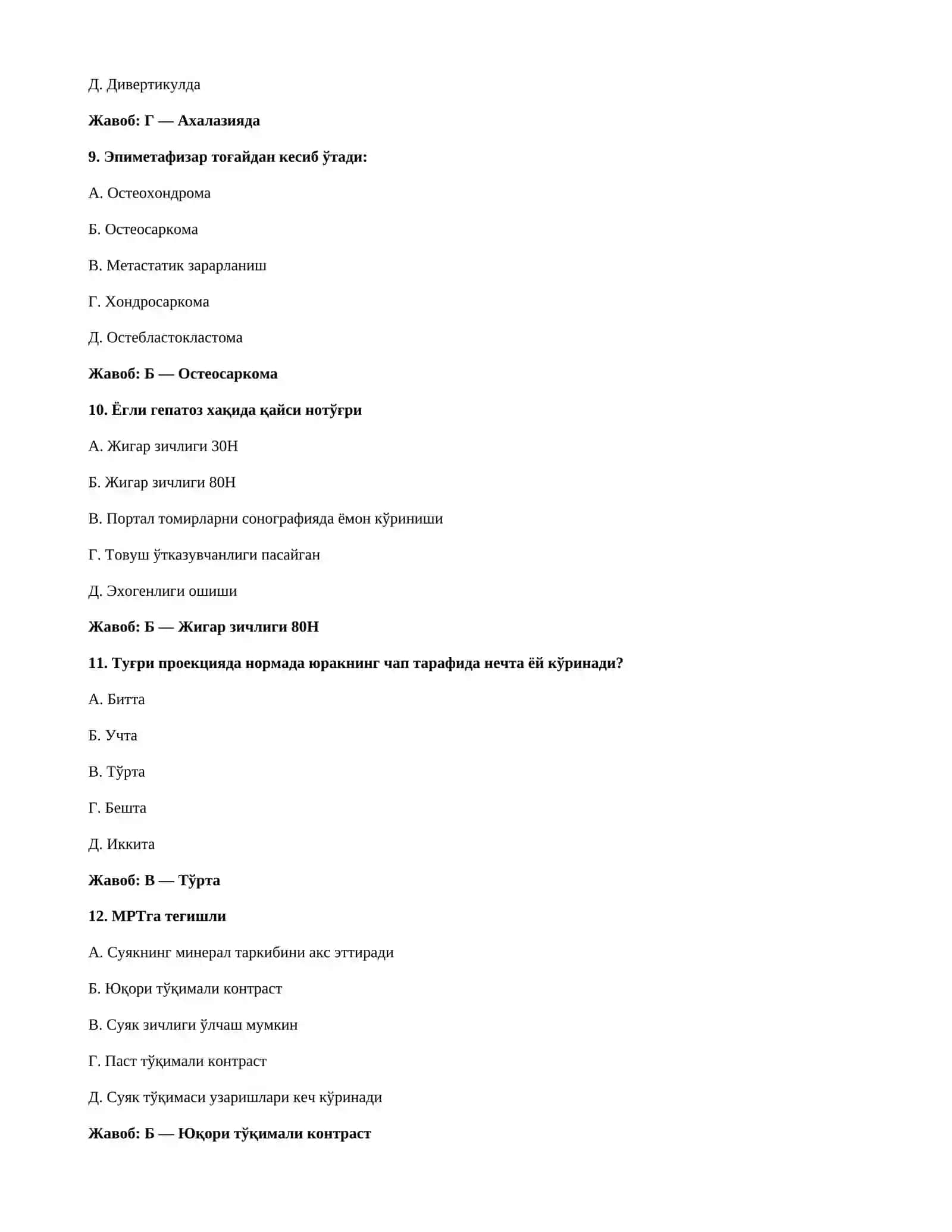 Radiologiyadan 1000ta savolga javob 3