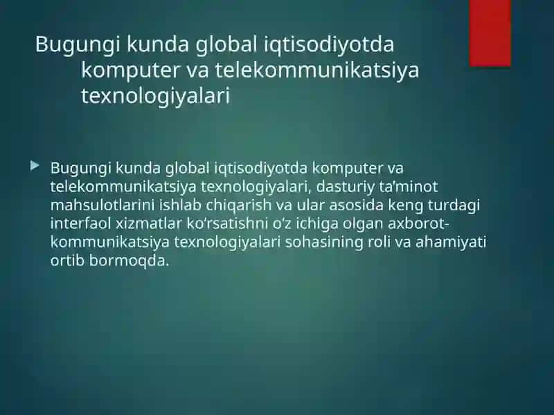 O`zbekistonda axborot kommunikatsiya texnologiyalarining rivojlanish tahlili 3