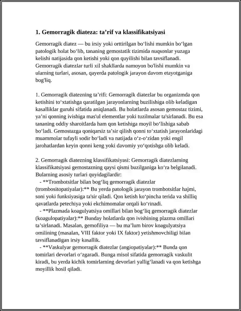 GEMORRAGIK DIATEZLARING PATAFIZIOLOGIYASI 3