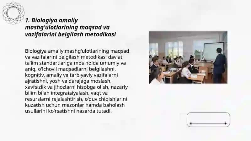 Biologiyani o'qitish metodikasi 3