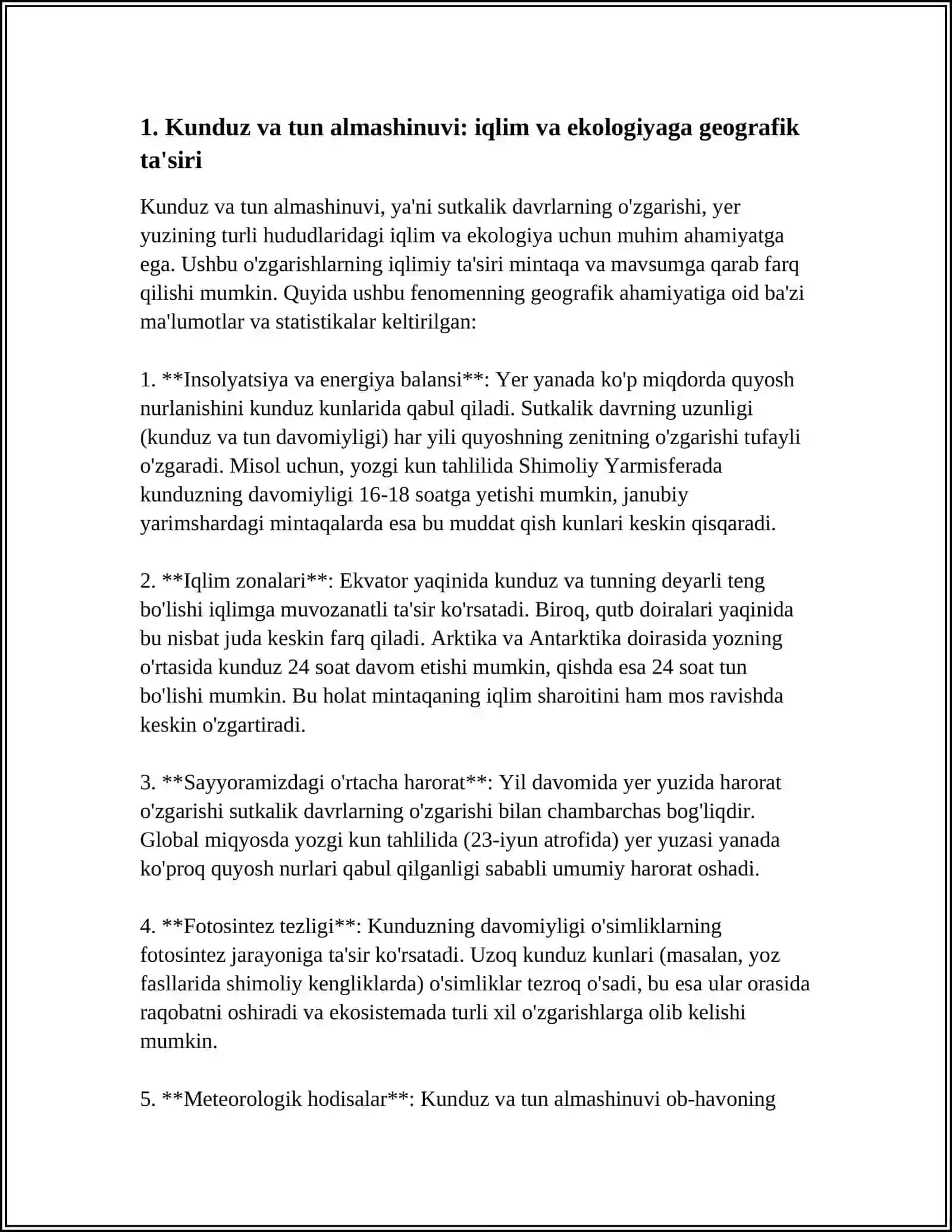 YERNI ÓZ OʻQI ATROFIDA AYLANISHISHING GEOGRAFIK OQIBATI 3