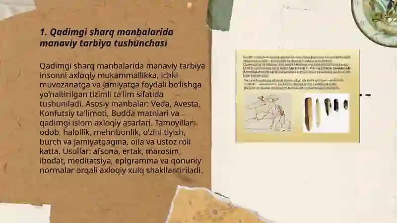 Qadimgi sharq manbalarida manaviy tarbiya masalasi 3