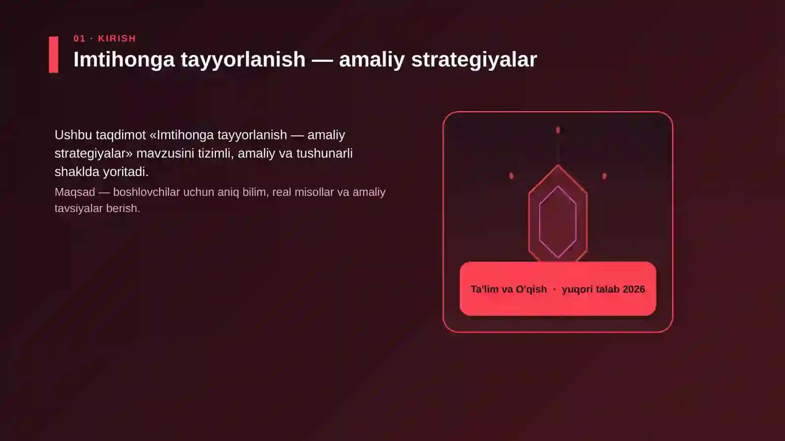 Imtihonga tayyorlanish — amaliy strategiyalar 3