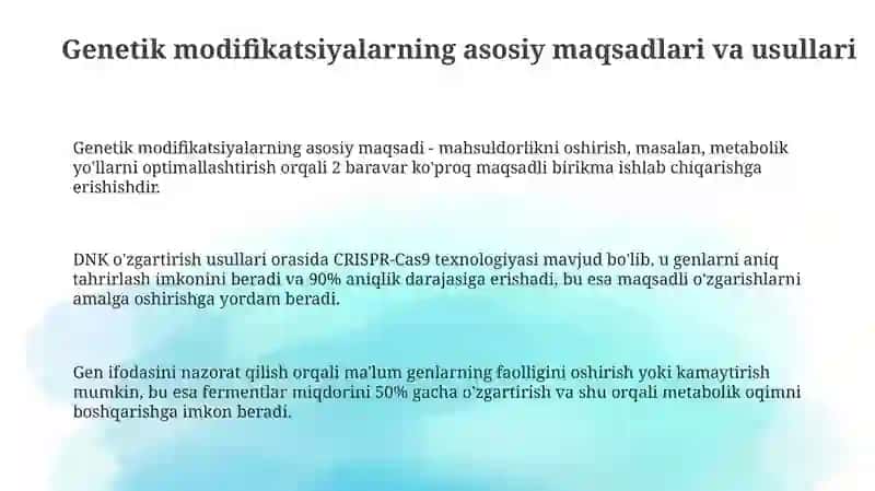 Genetik modifikatsiyalar 3