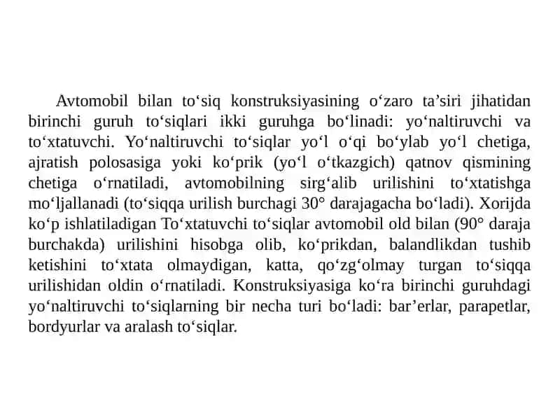 AVTOMOBIL YO‘LLARINI JIHOZLASH 3