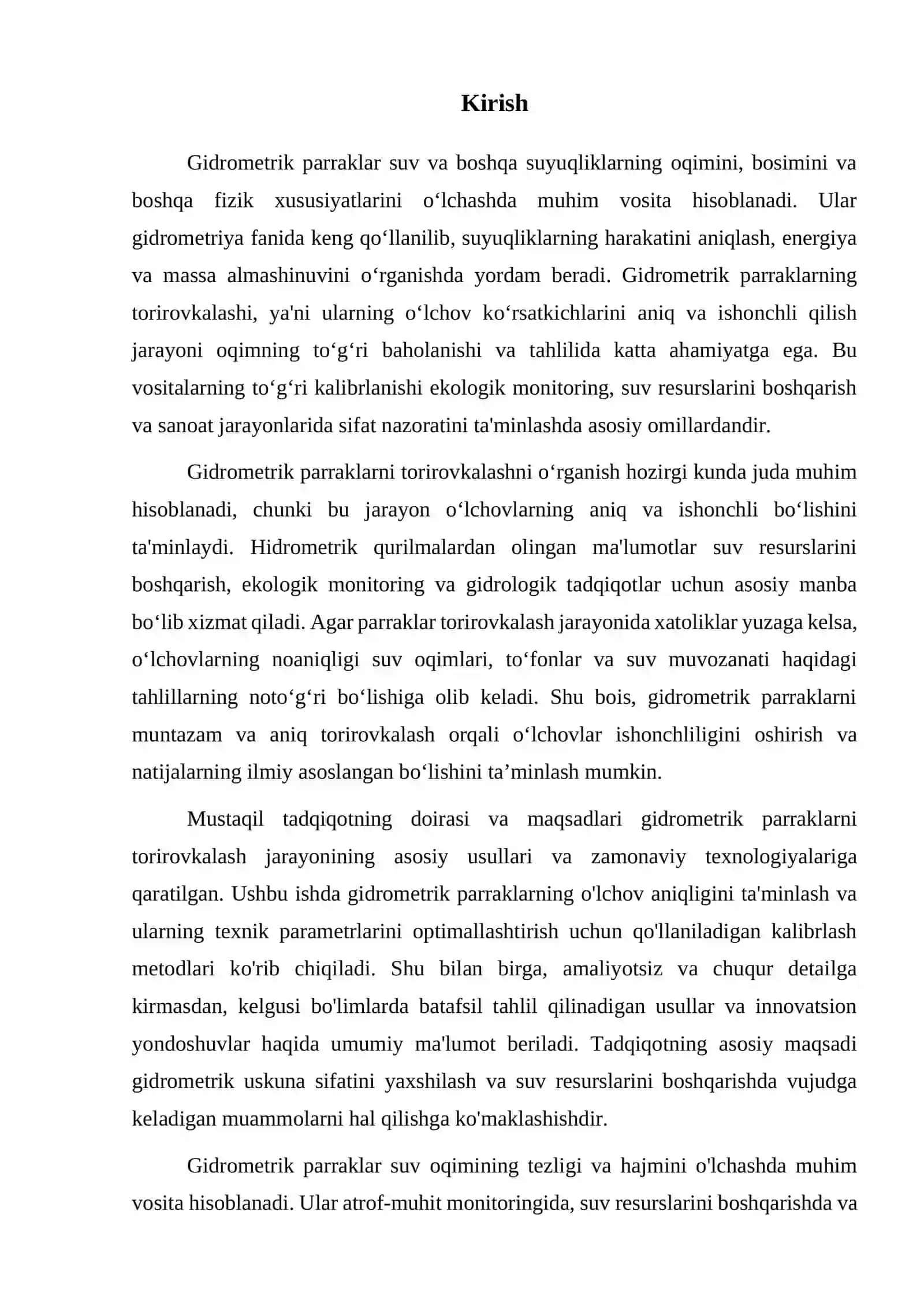 Gidrometrik parraklarni torirovkalash 3