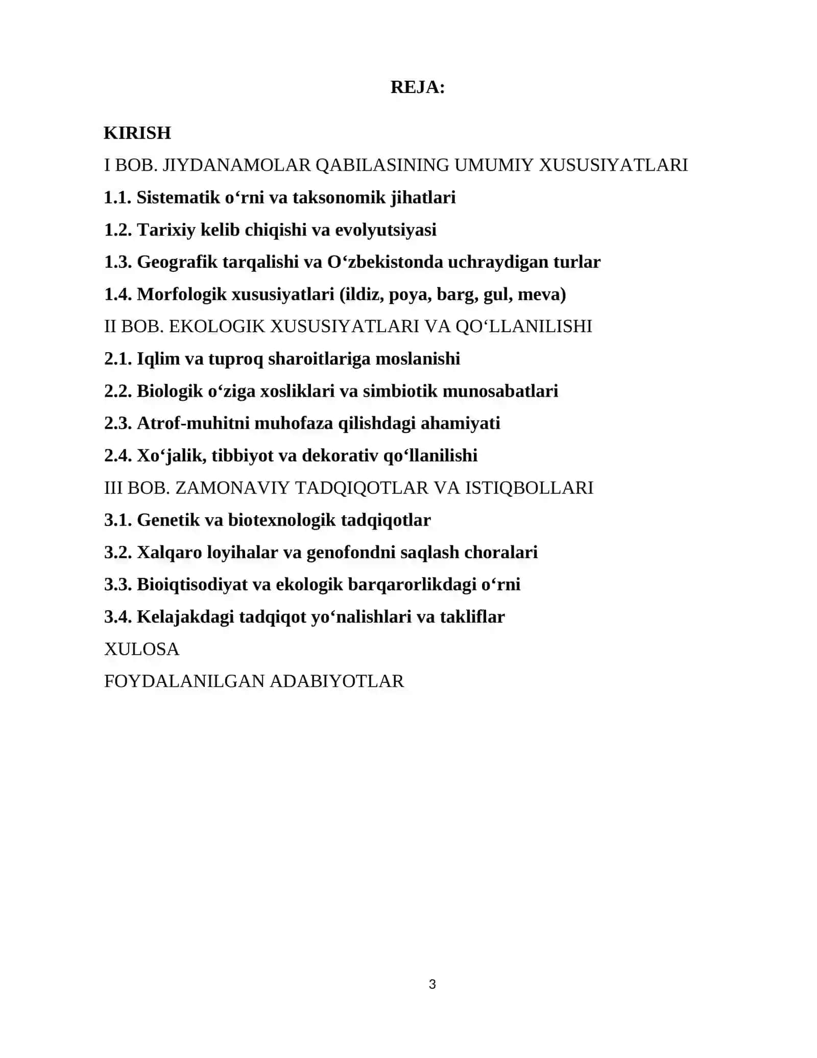 Jiydanamolar qabilasi biooli 3