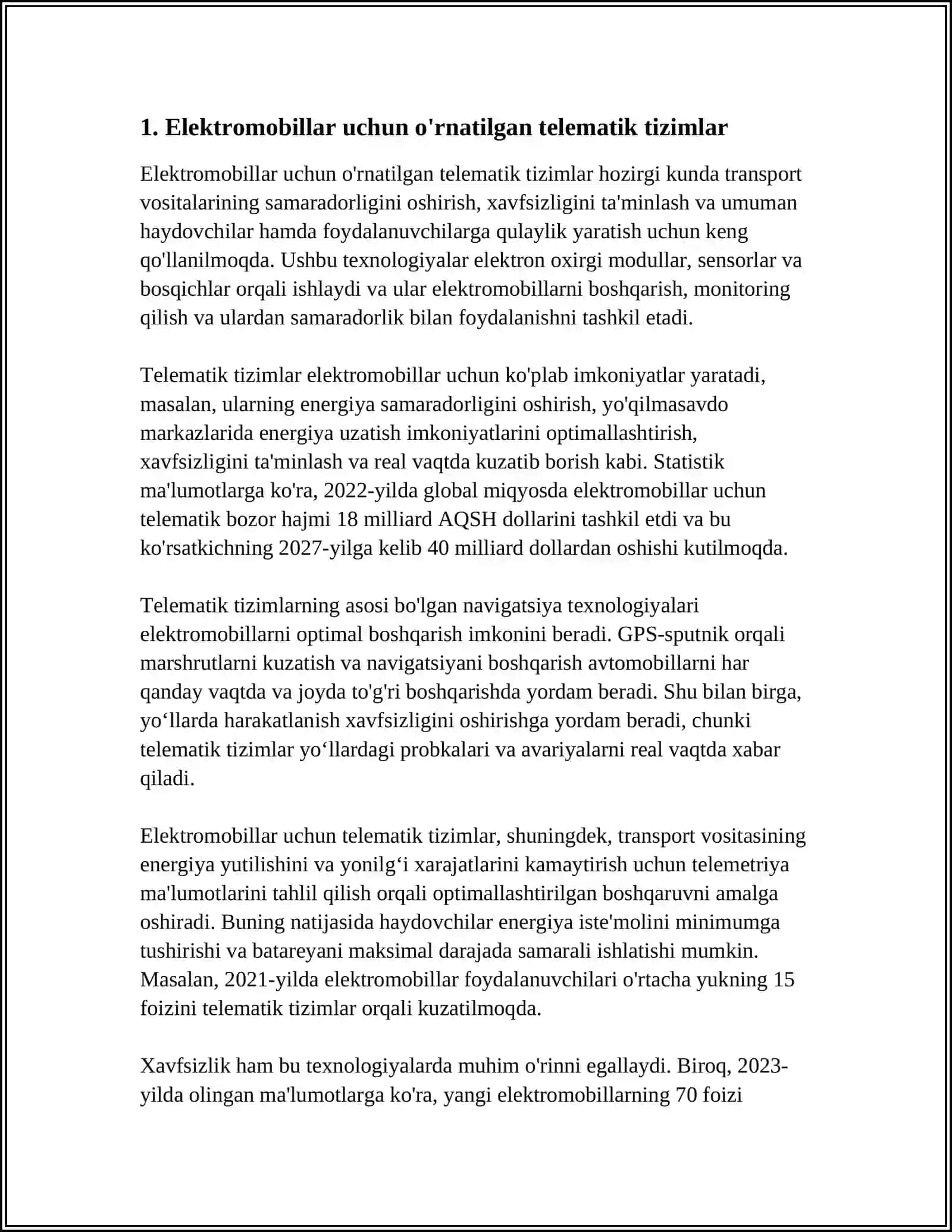 ELEKTROMOBILLAR TRLEMATIK TIZIMLARI 3