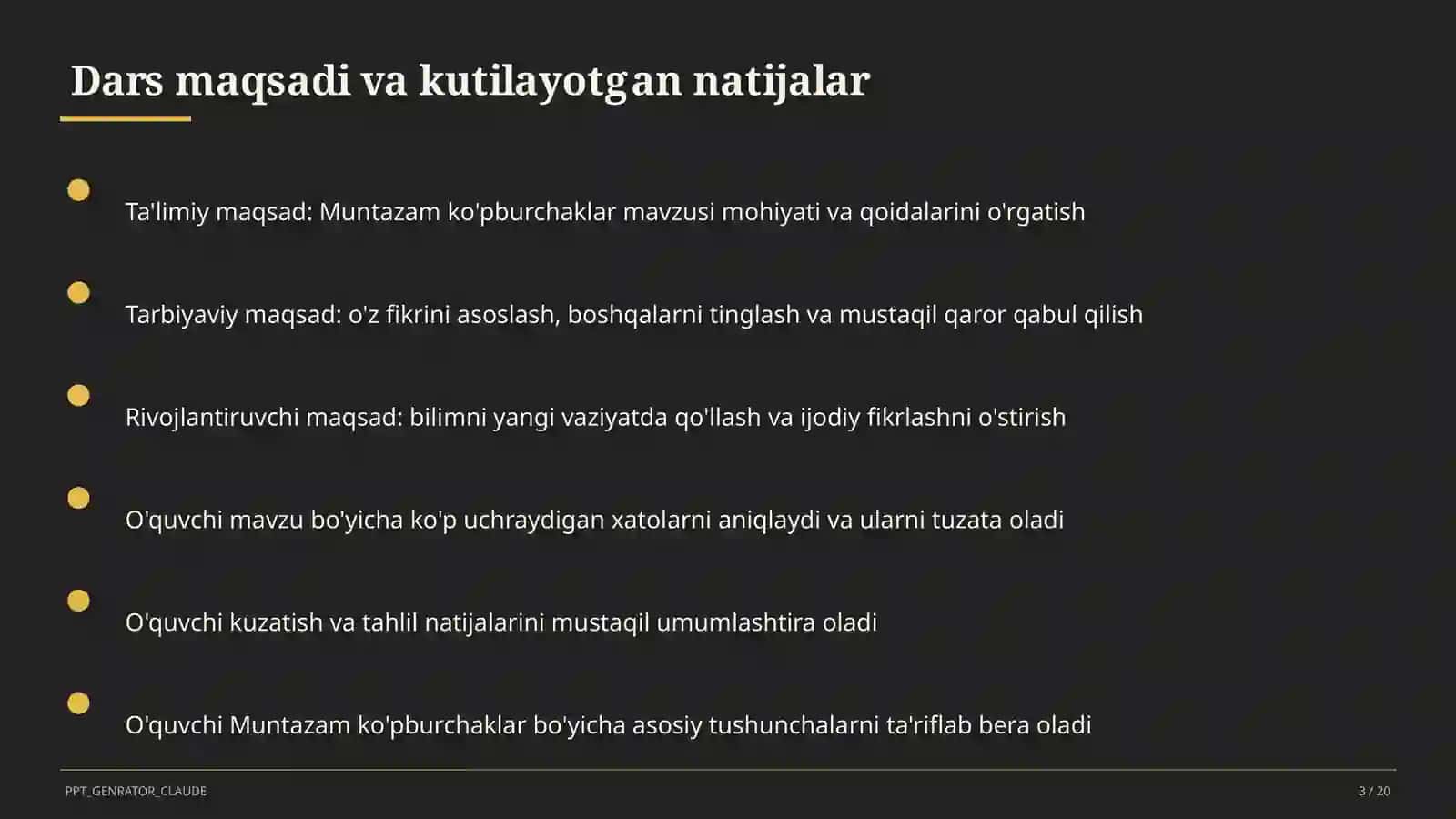 Muntazam ko'pburchaklar (9-sinf) 3