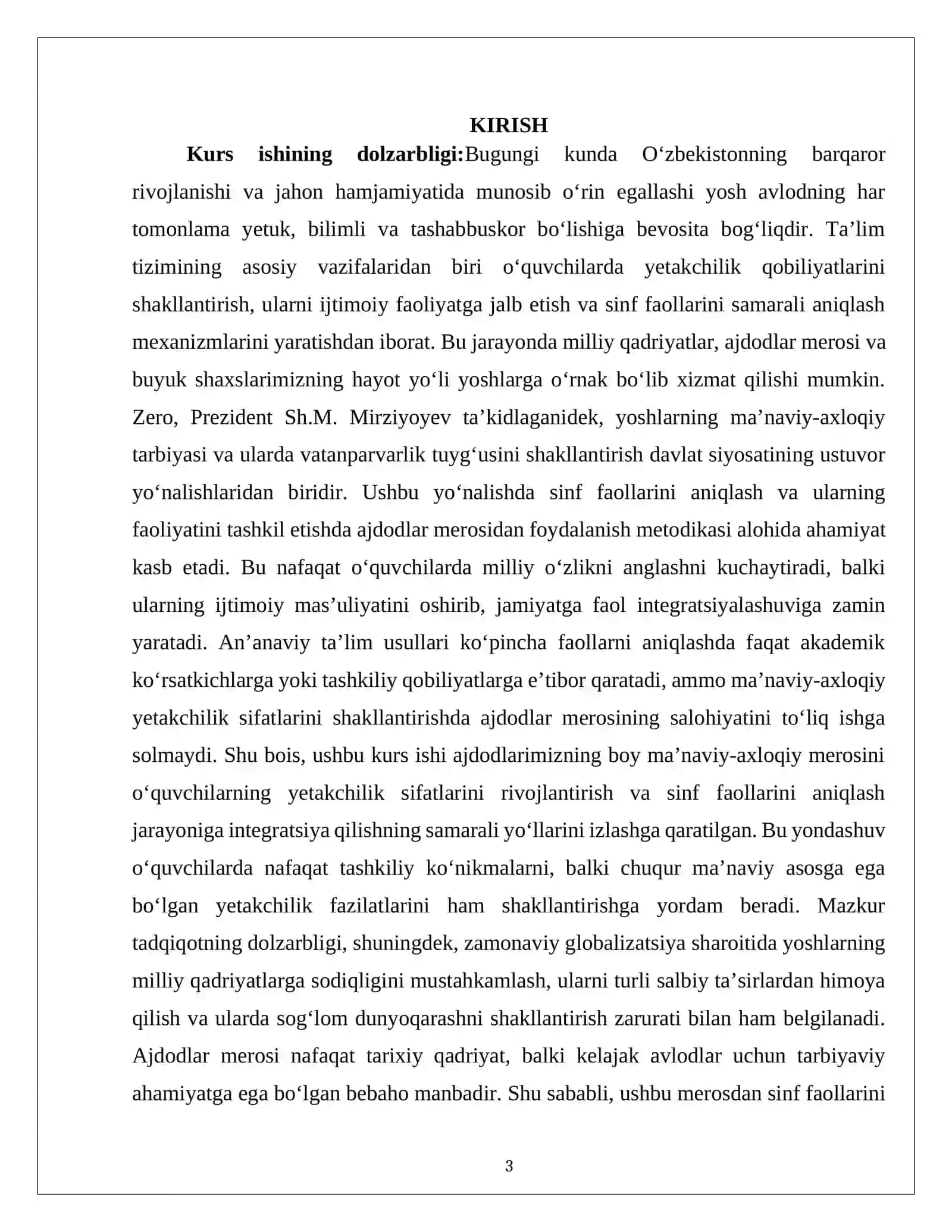 Sinf faollarini aniqlashda ajdodlar merosidan foydalanish metodikasi 3