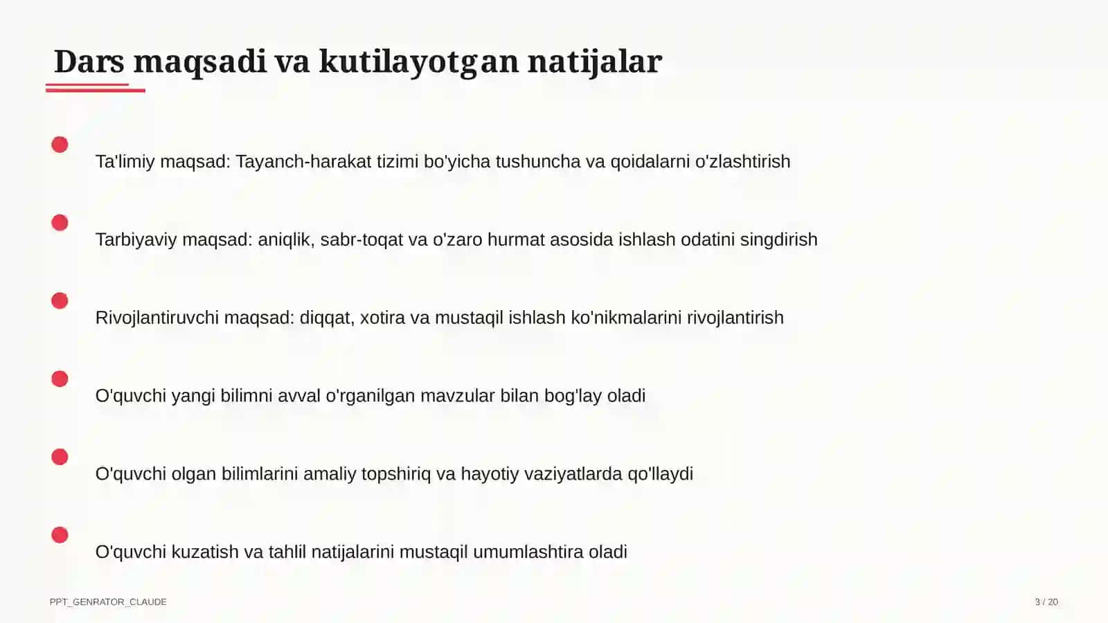 Biologiya (5–11) — mustaqil o'rganish 3