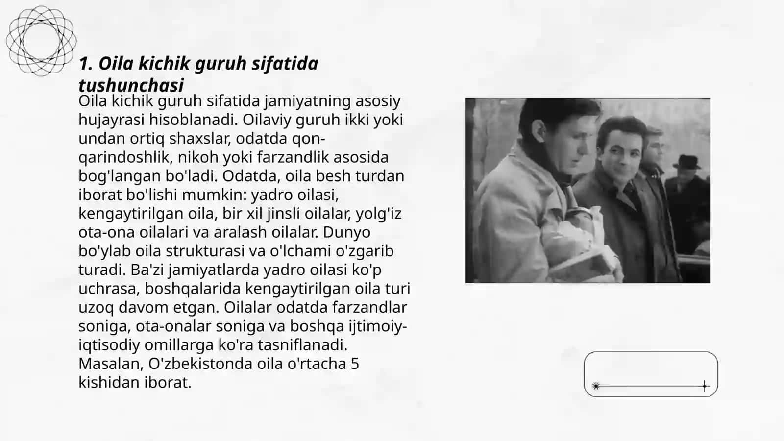 Oilani kichik guruh sifatida tushunchasi 3
