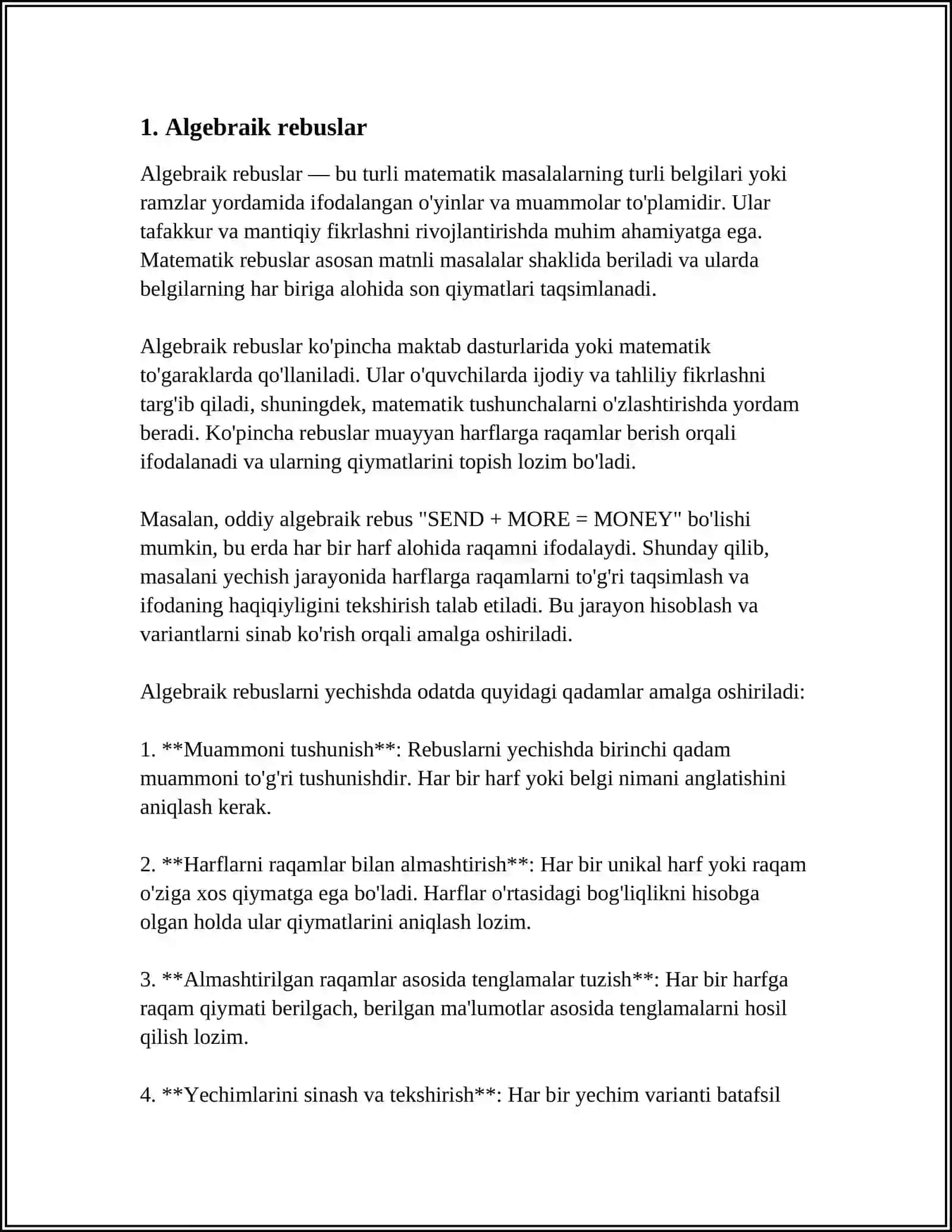 MATEMATIKA REBUSLAR 3