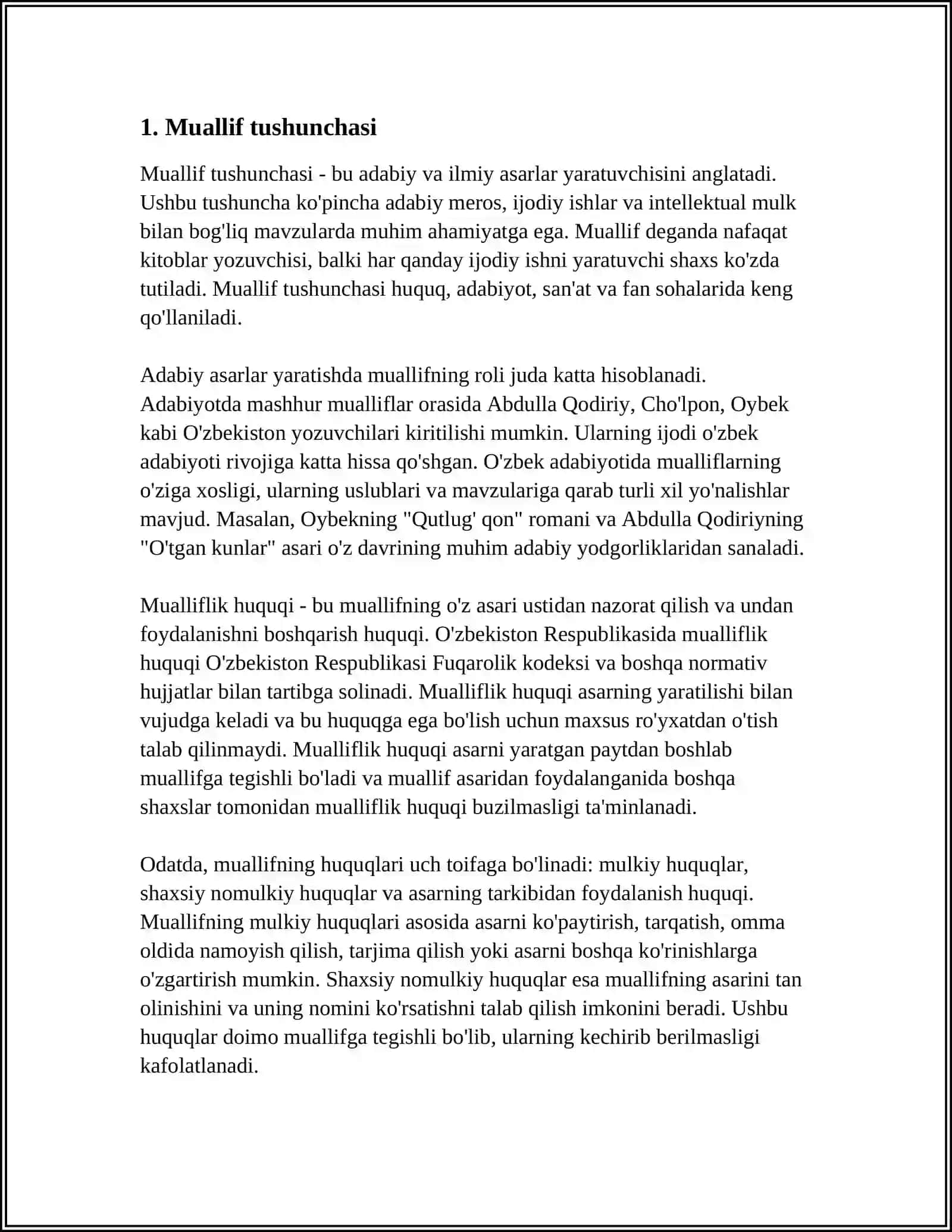 JÓRAQULOV UZOQ "NAZARIY POETIKA MASALALARI:MUALLIF. JANR. XRONOTOP" KITOBINI ÓQIB ÓRGANISH. BADIIY ASARLARDAGI POETIKA MASALALARI:MUALLIF, JANR, XRONOTOP KABILARNI YORITISH 3
