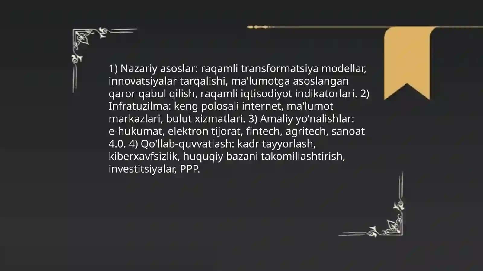 Iqtisodiy faoliyatni axborotlashtirish. O'zbekiston Respublikasida zamonaviy axborot texnologiyalarining holati va rivojlanish tendentsiyalari 3