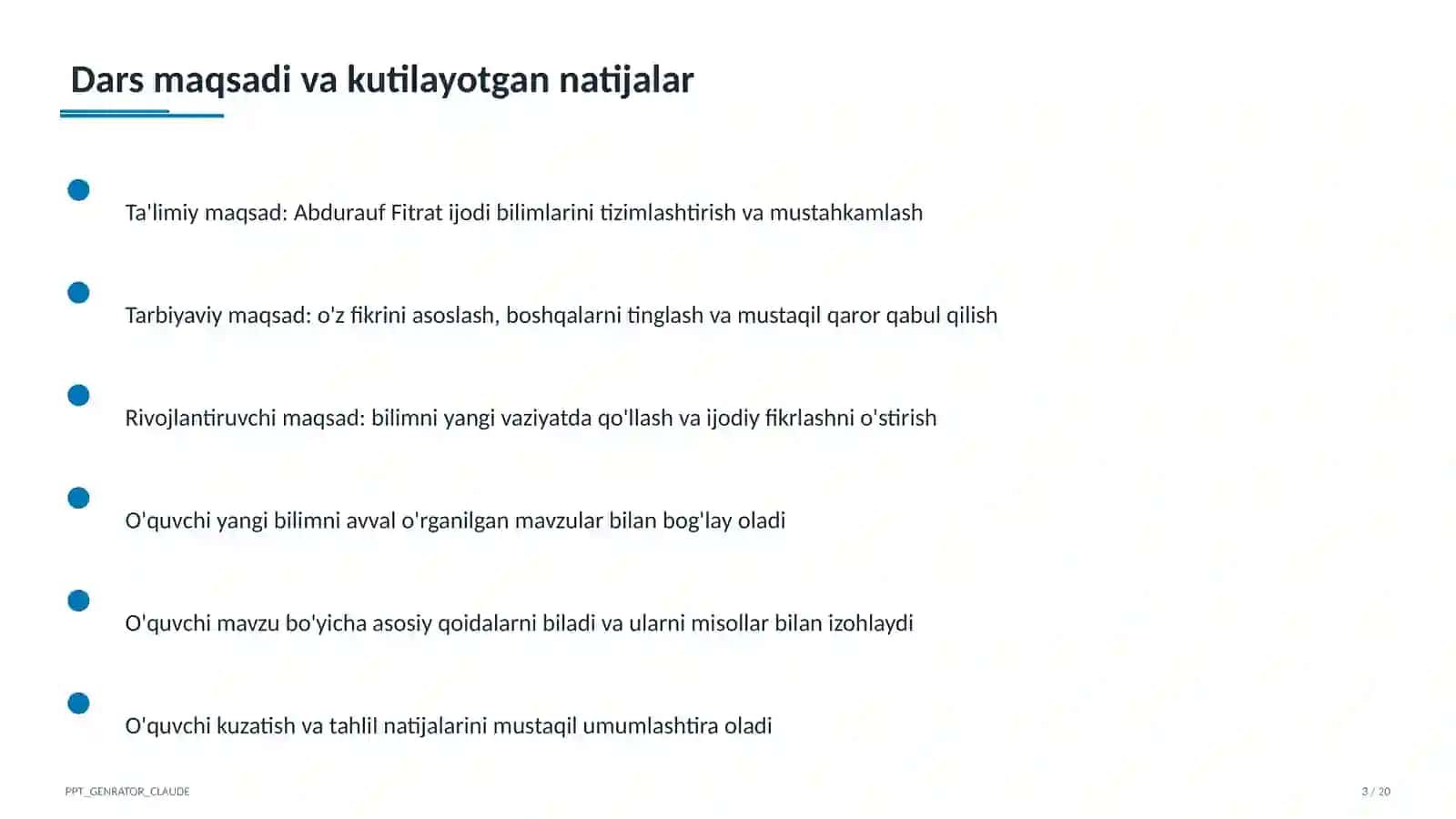 Abdurauf Fitrat ijodi (9-sinf) 3