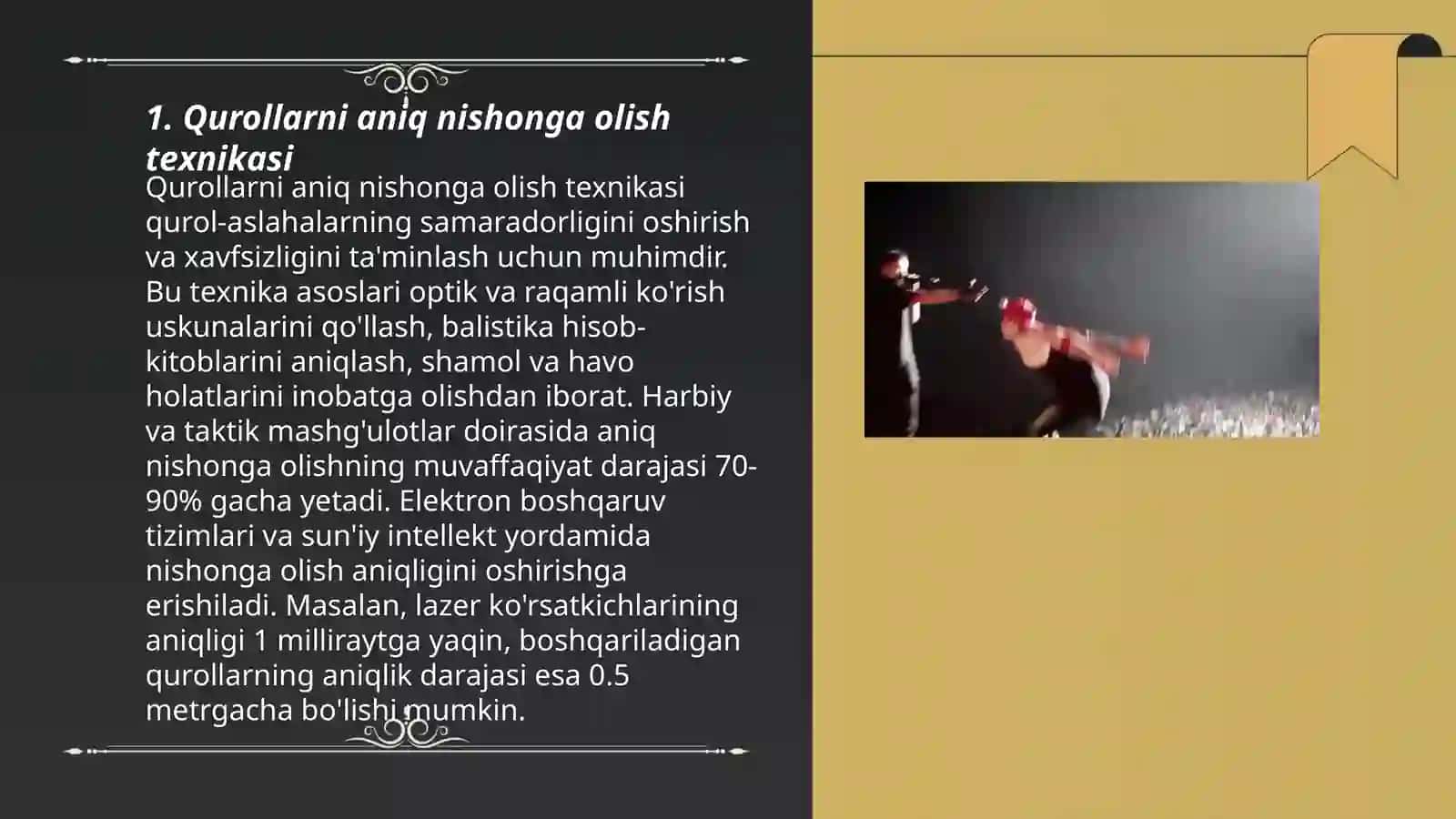 Qurollarni aniq nishonga olish texnikasi 3