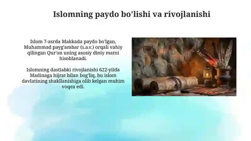 Islom dini tarixi va gʻoyalari 3