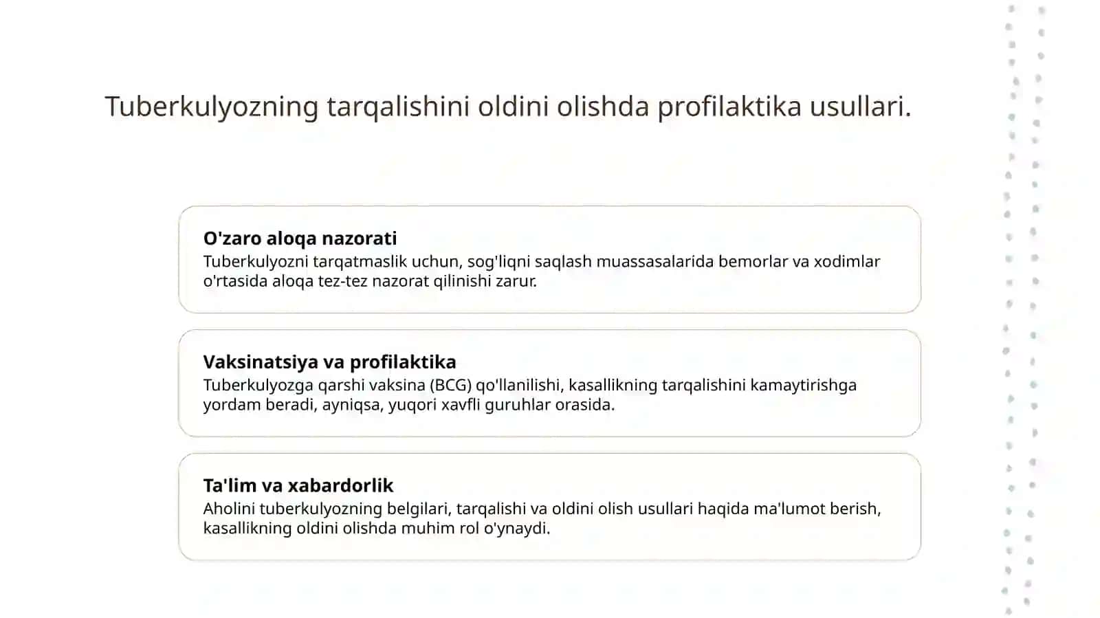 Tuberkulyozga qarshi muassasalarda infeksion nazoratni olib borish 3
