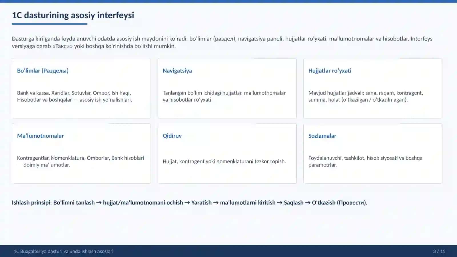 1C BUXGALTERIYA DASTURI VA UNDA ISHLASH ASOSLARI 3