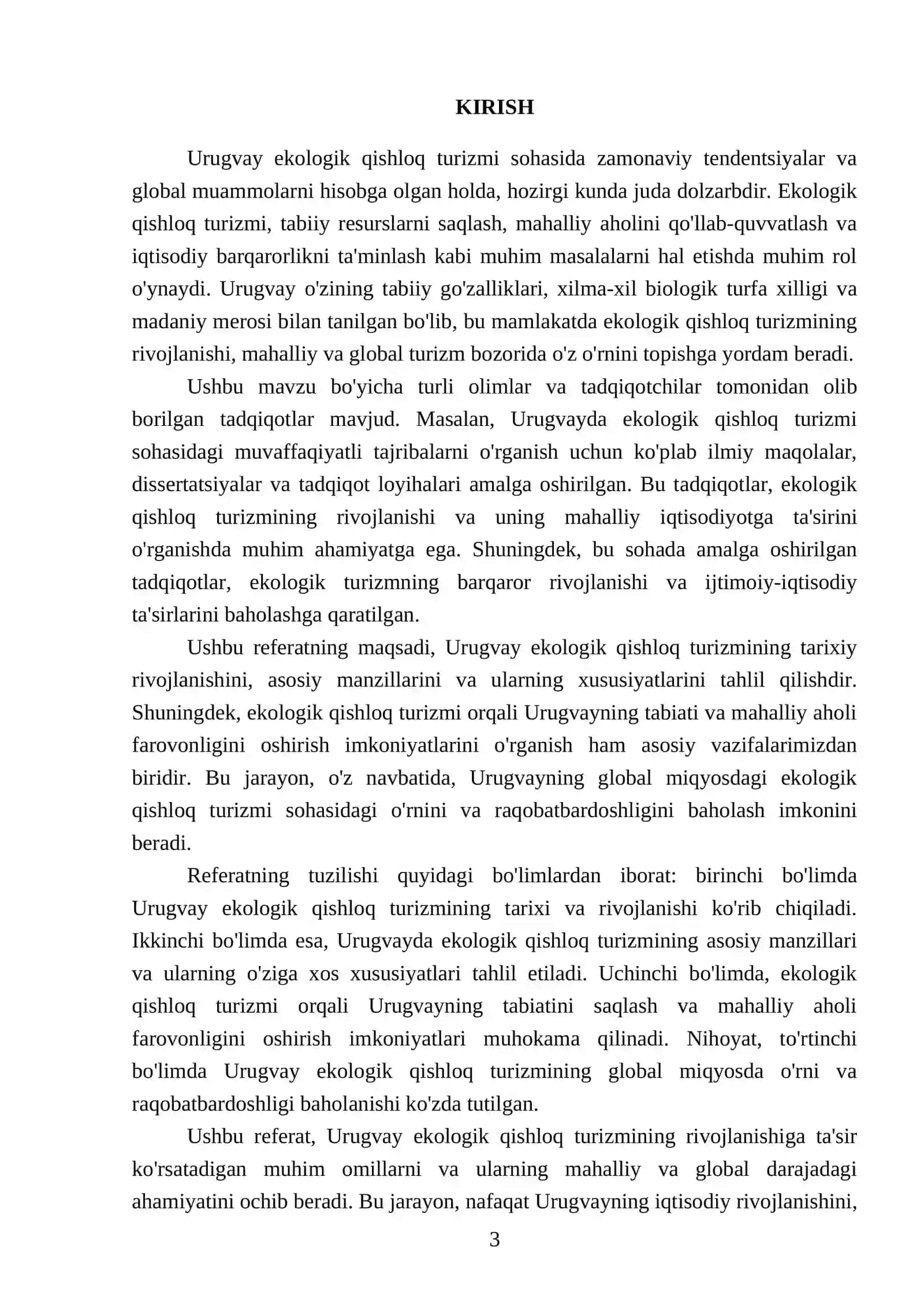 Urugvay ekologik qishloq turizmi 3
