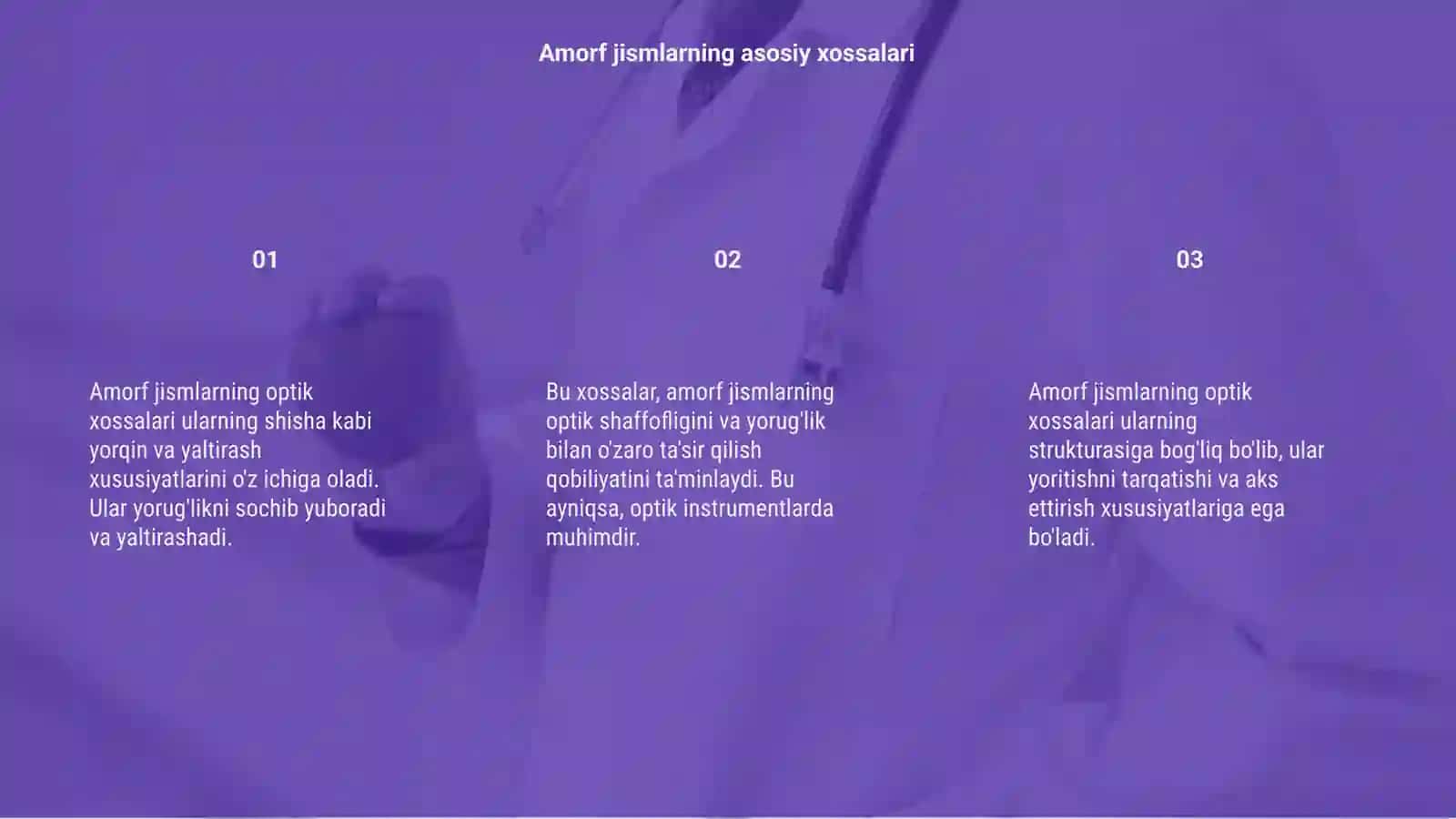 Amorf jismlarning optik xossalari 3