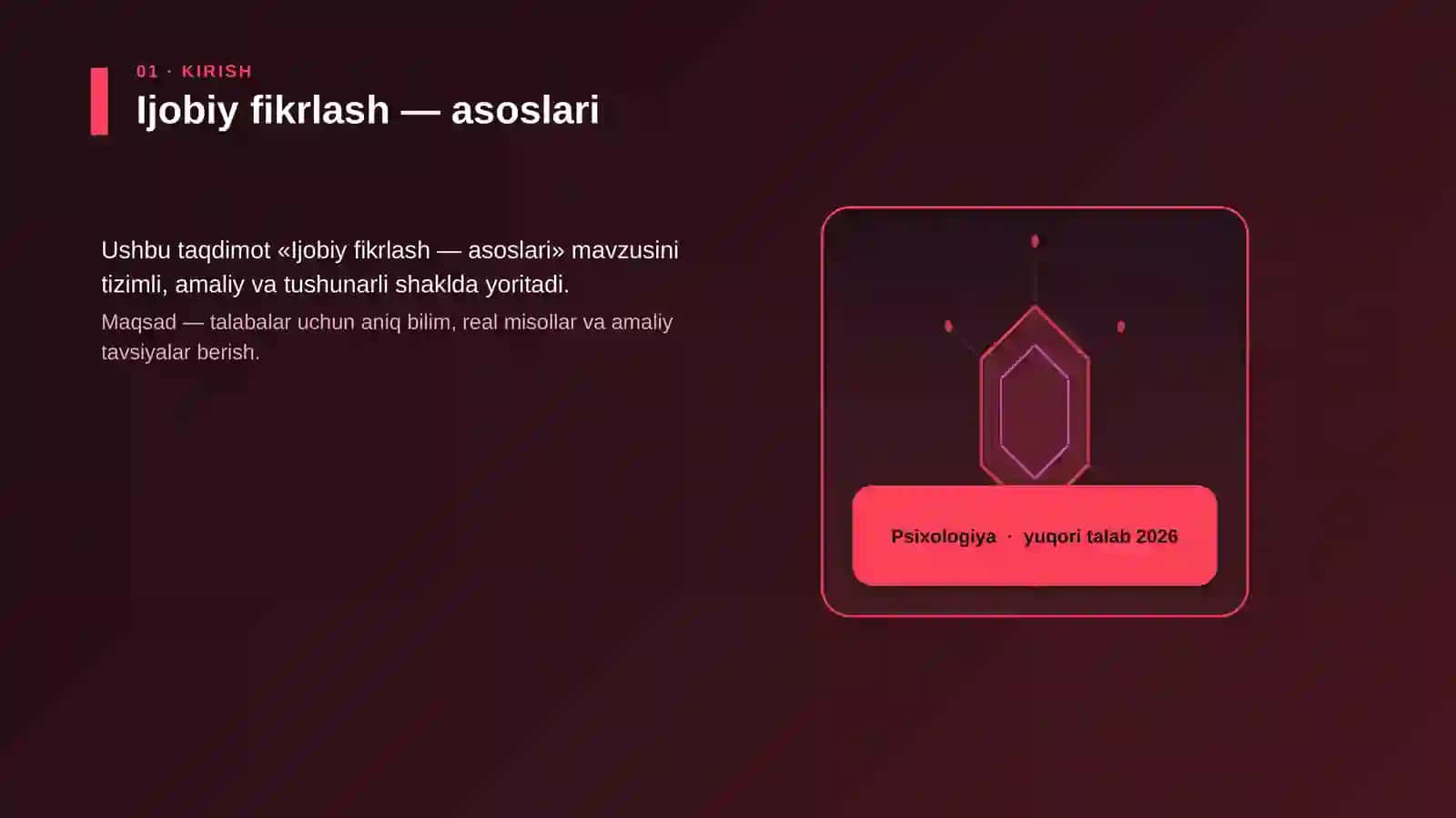 Ijobiy fikrlash — asoslari 3