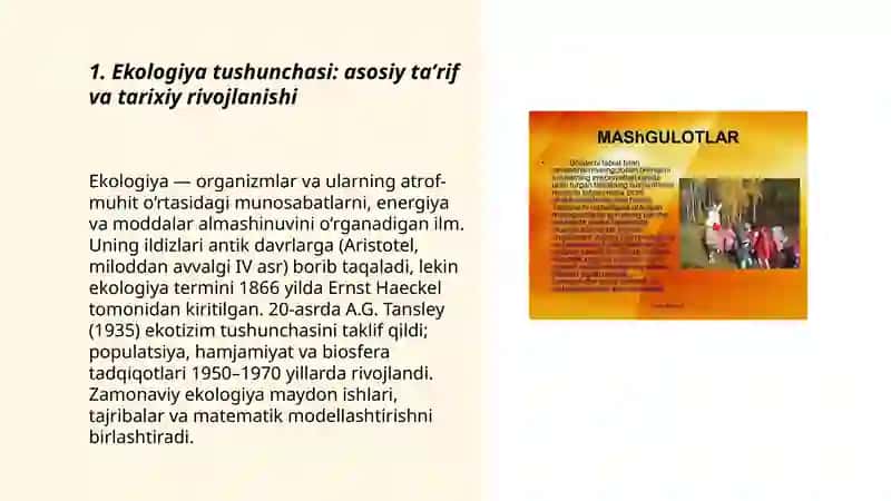 Ekologiya tushunchasi 3