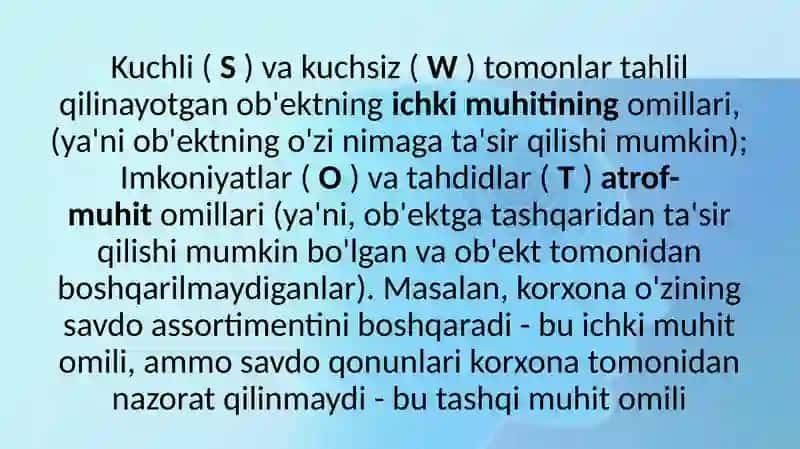 SWOT tahlili 3