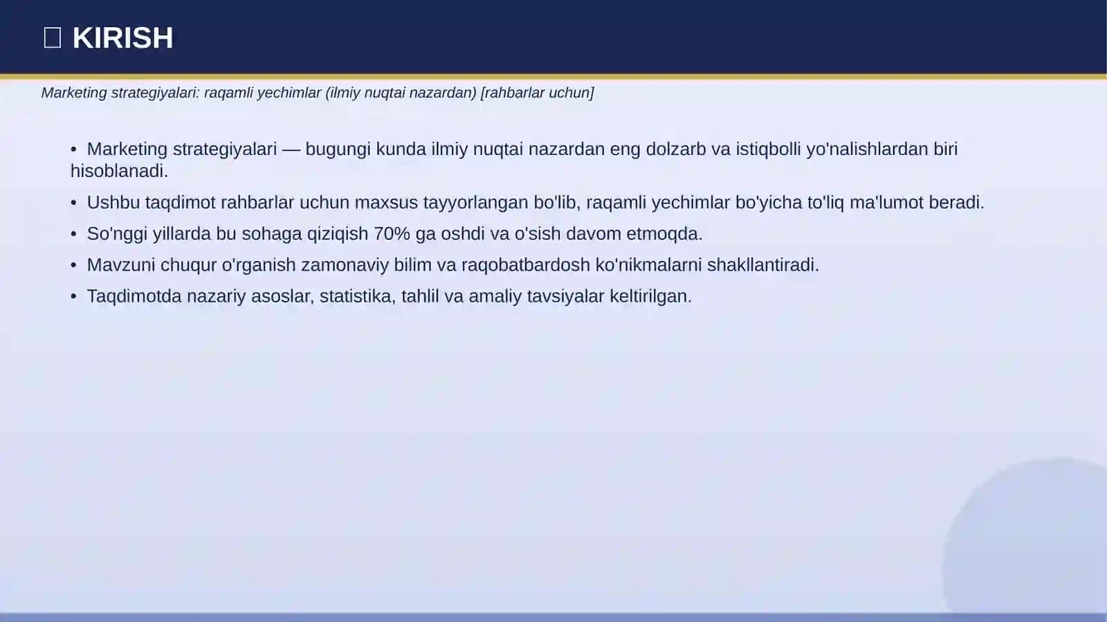 MARKETING STRATEGIYALARI 3