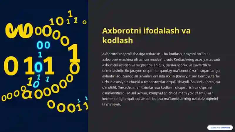 Axborot turlari, sanoq sistemalari va kompyuterda texnika xavfsizligi 3