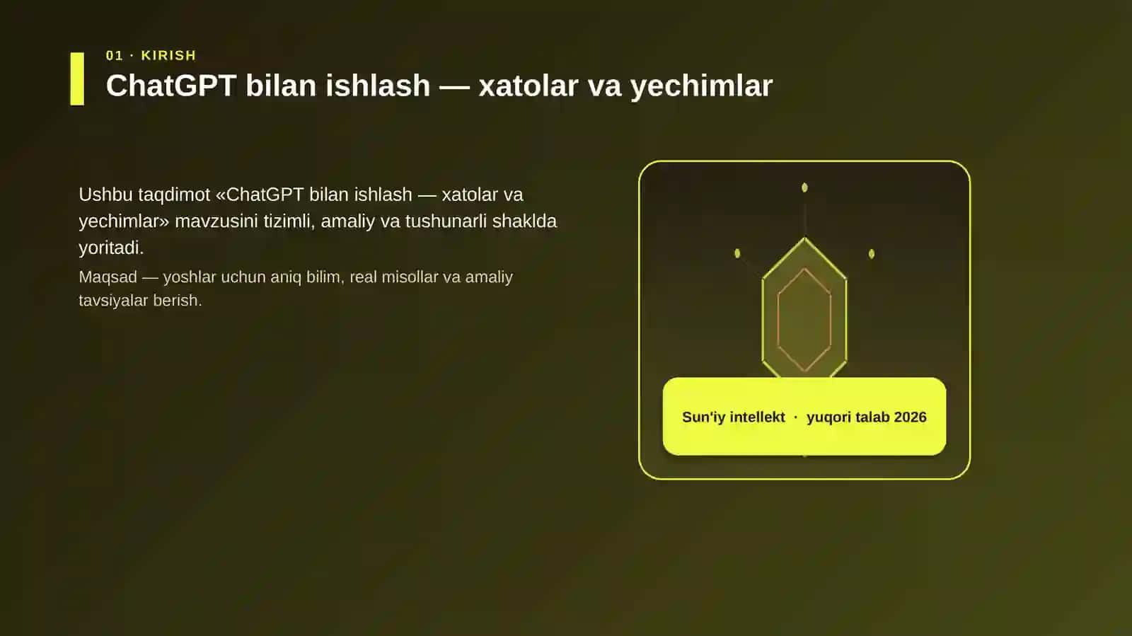 ChatGPT bilan ishlash — xatolar va yechimlar 3