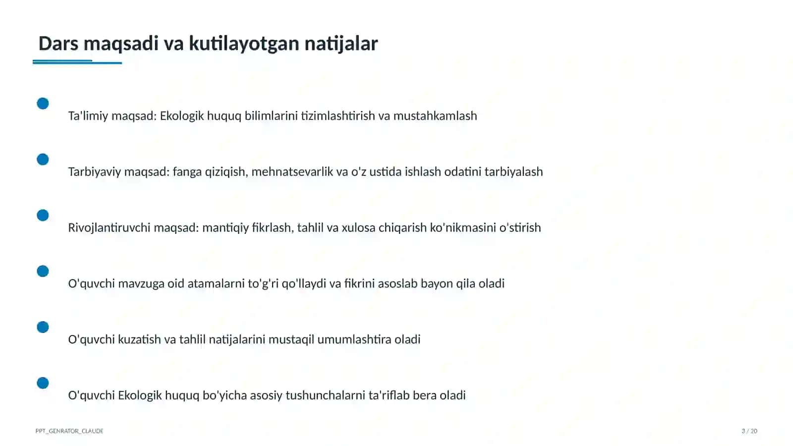Ekologik huquq (11-sinf) 3