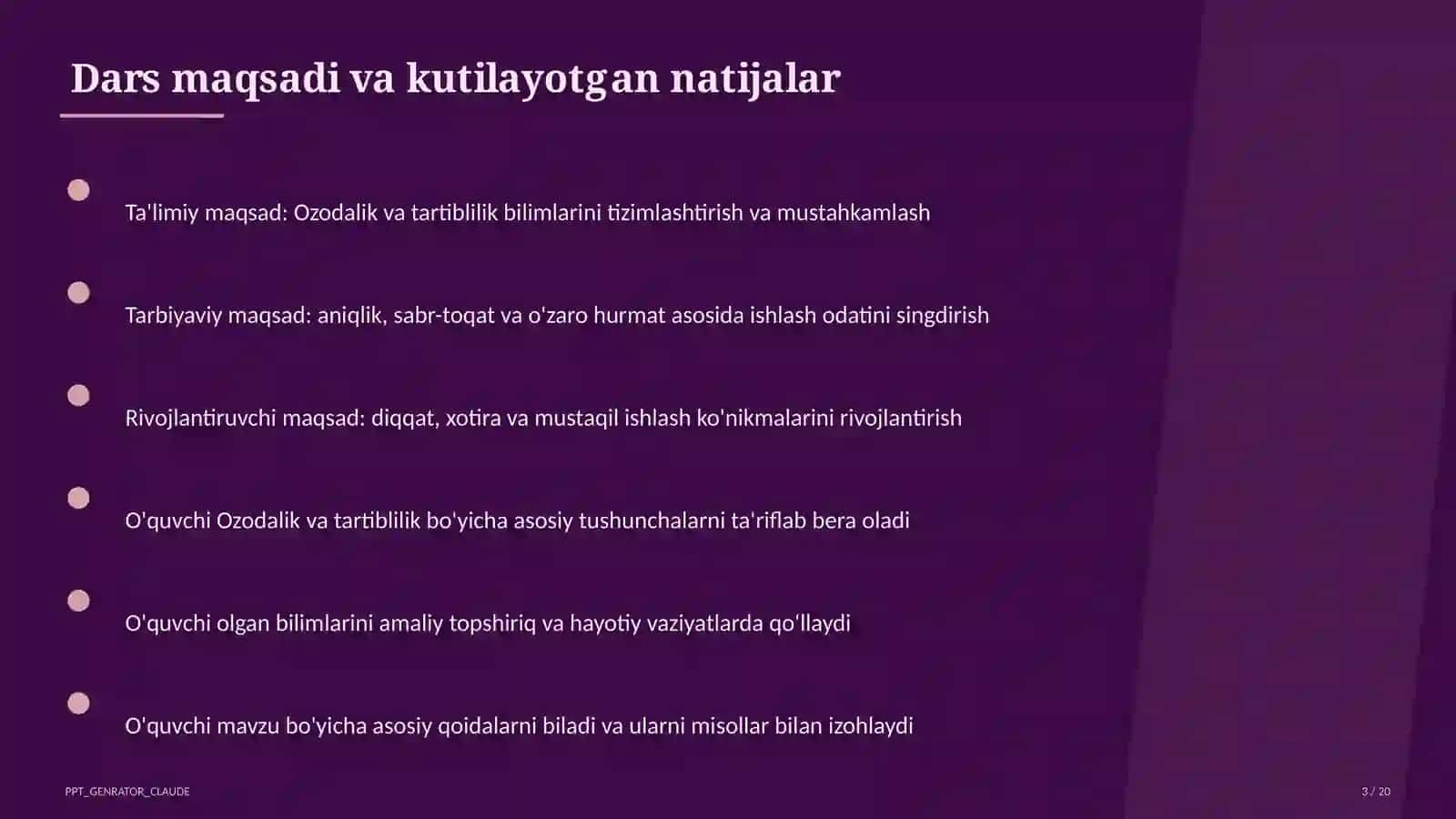 Ozodalik va tartiblilik (1-sinf) 3
