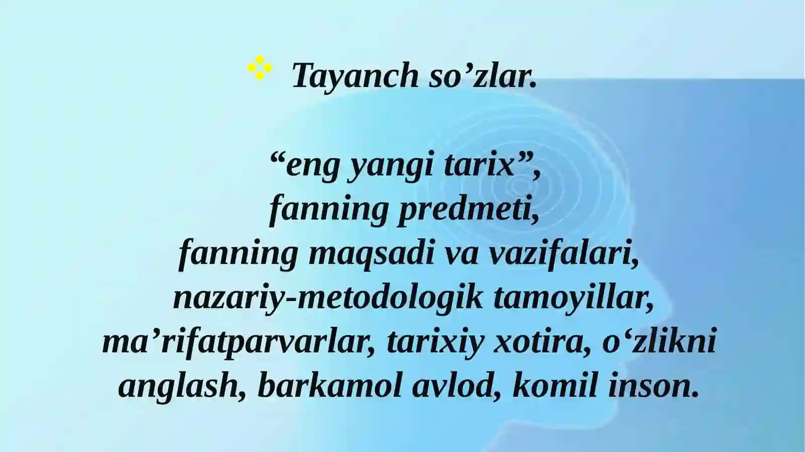 Mavzu: O'zbekiston eng yangi tarixi fanidan 1-seminar mashg'uloti uchun taqdimot 3
