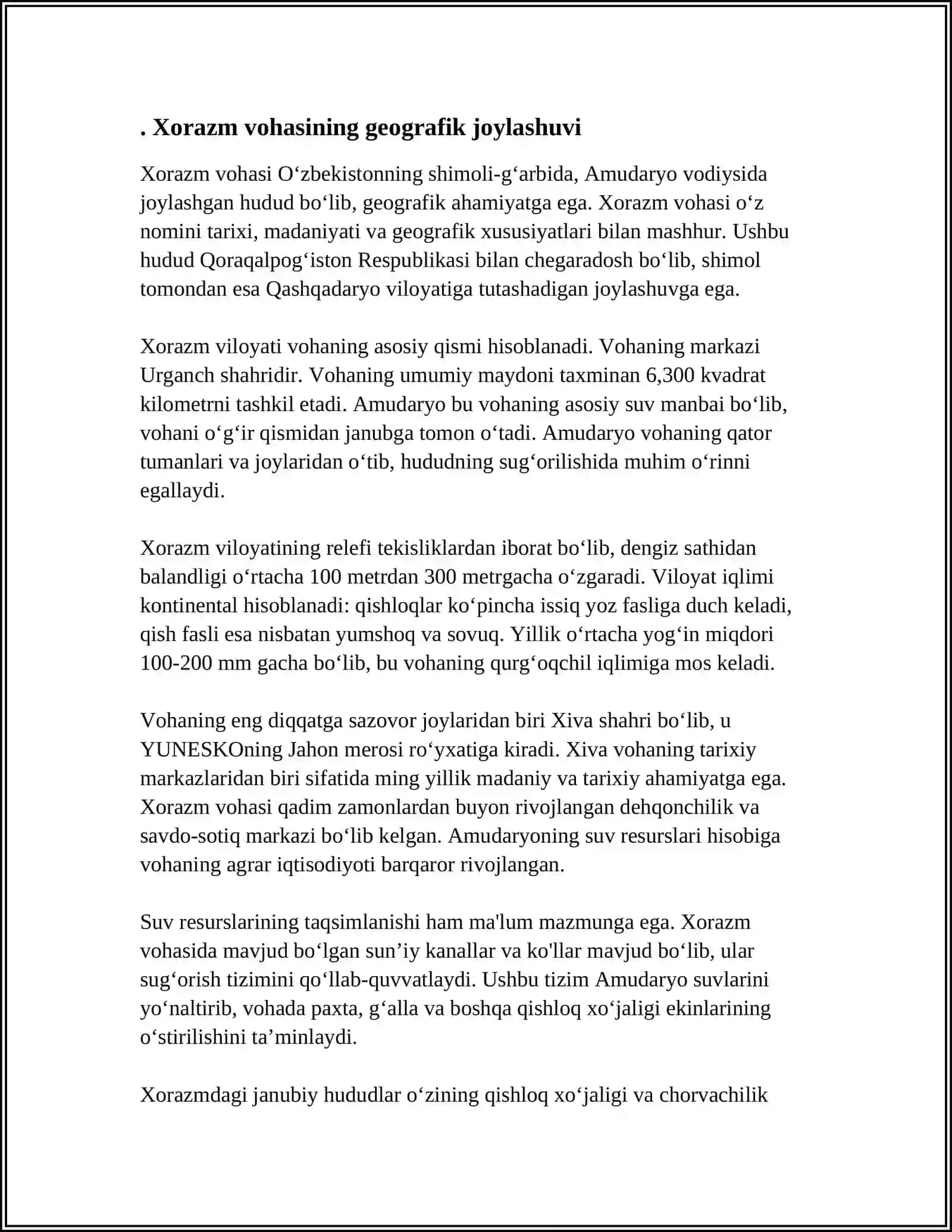 TEMIR DAVRI. XORAZM VOHASI, MANZILGOHLARI,MANBASHUNOSLIGI 3