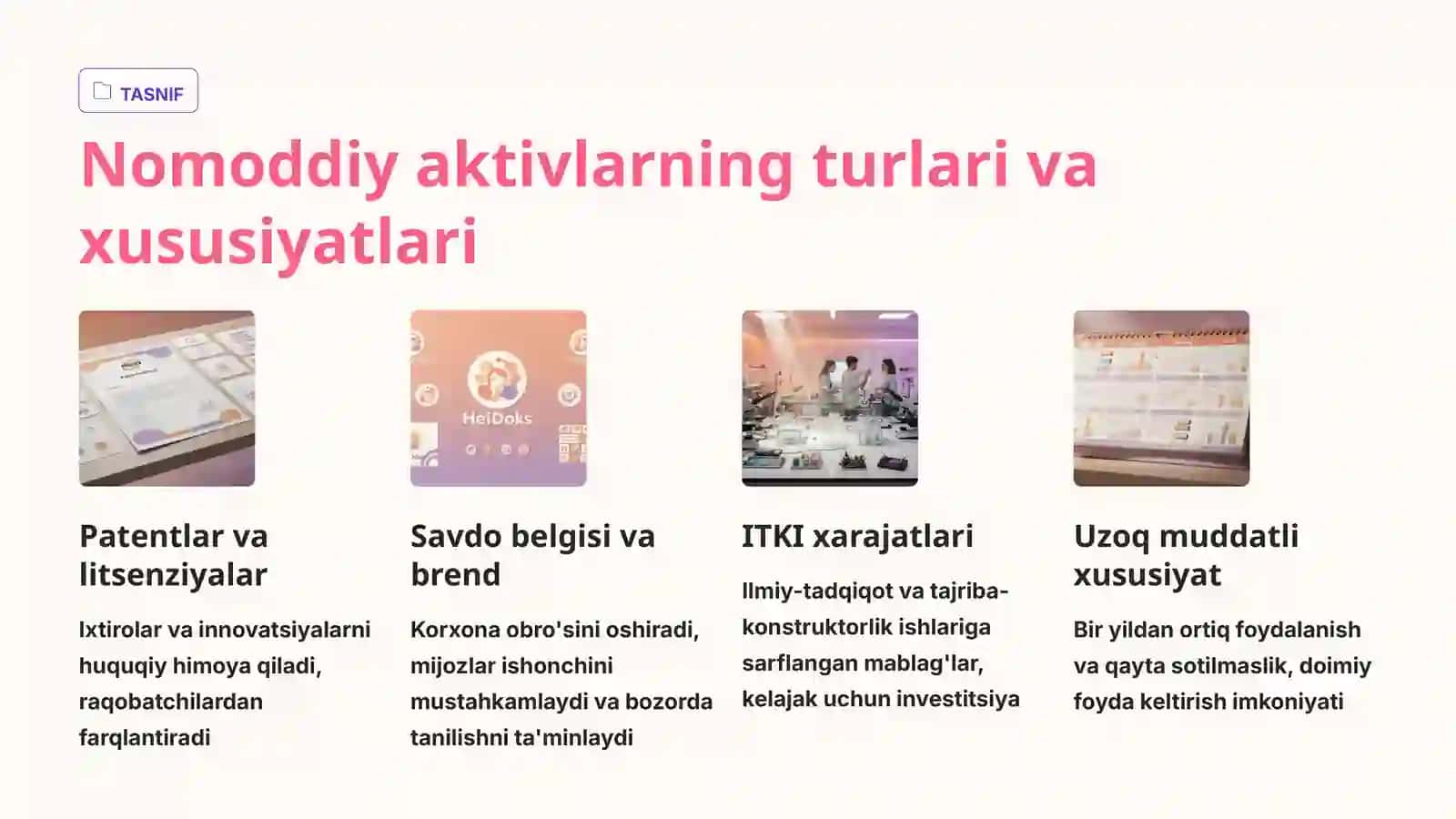 Nomoddiy aktivlar hisobi: Asosiy tushunchalar va amaliyot 3