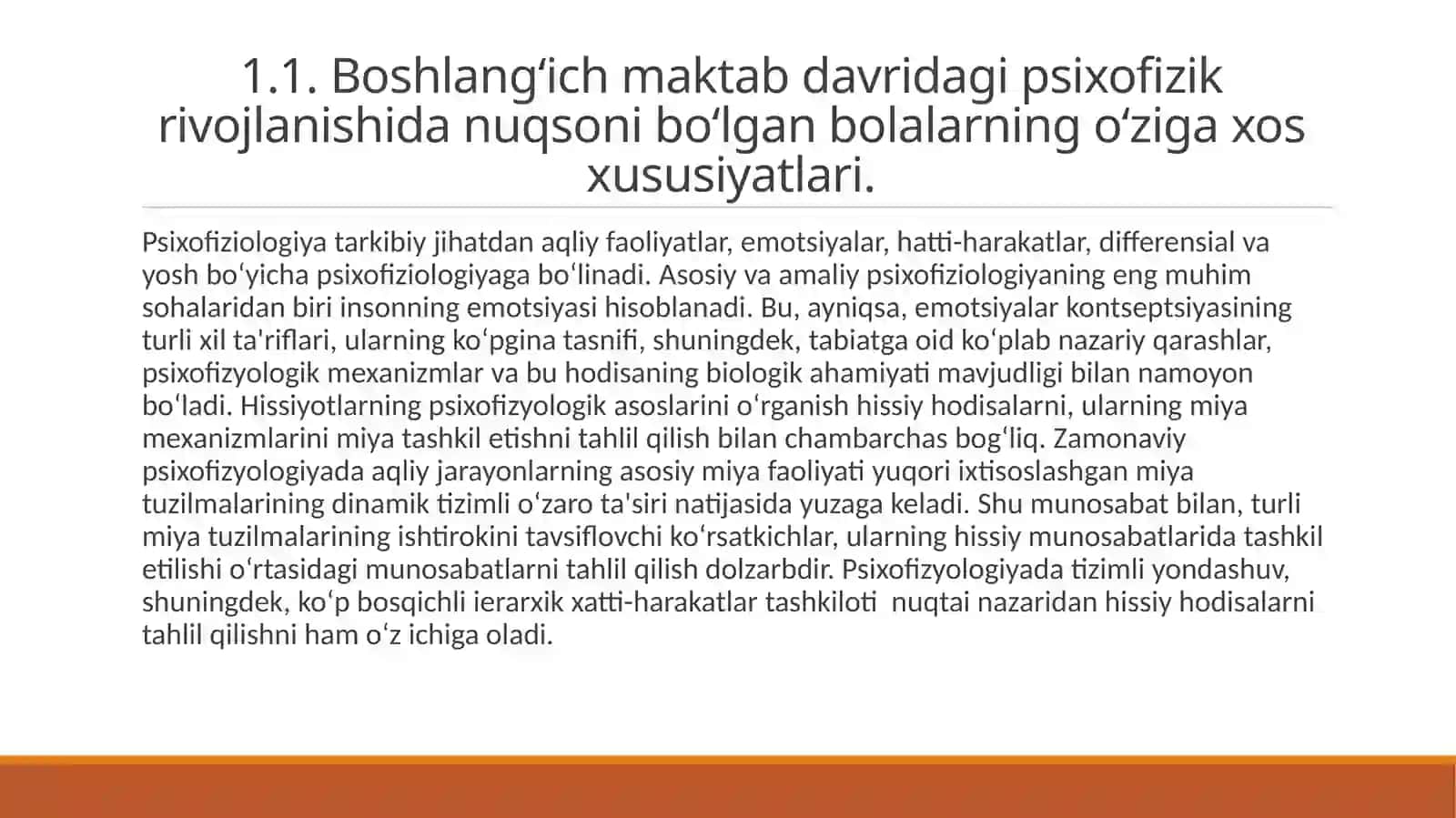 Dastlabki maktab bosqichidan og'iron bolalarning psixologik moslashuvi 3