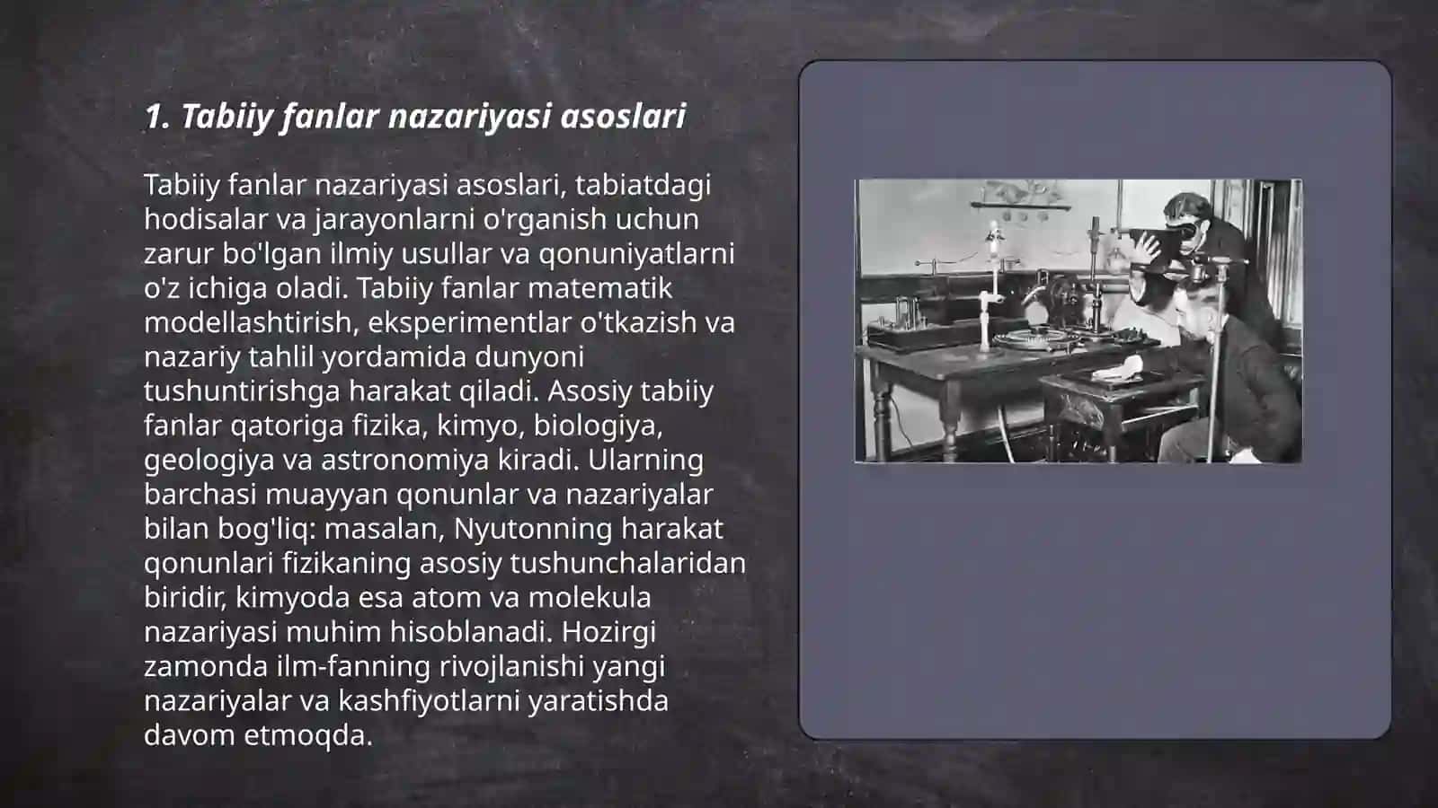 Tabiiy fanlar nazariyasi asoslari 3