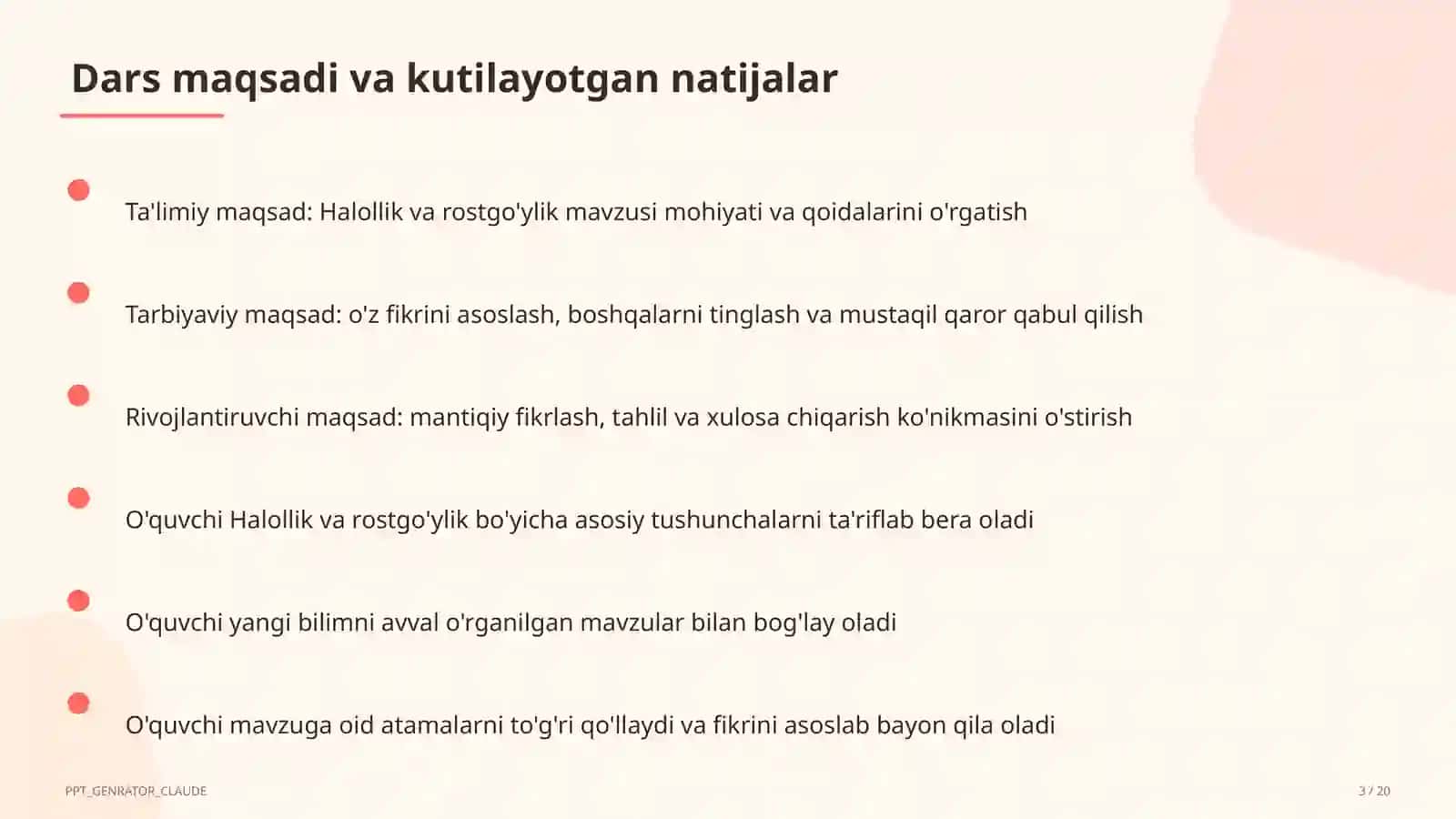 Halollik va rostgo'ylik (2-sinf) 3