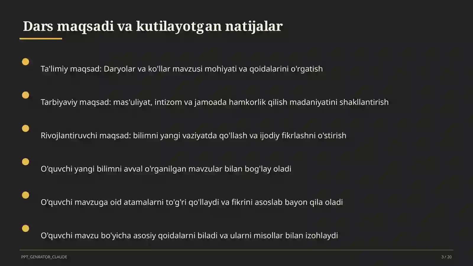Daryolar va ko'llar (6-sinf) 3