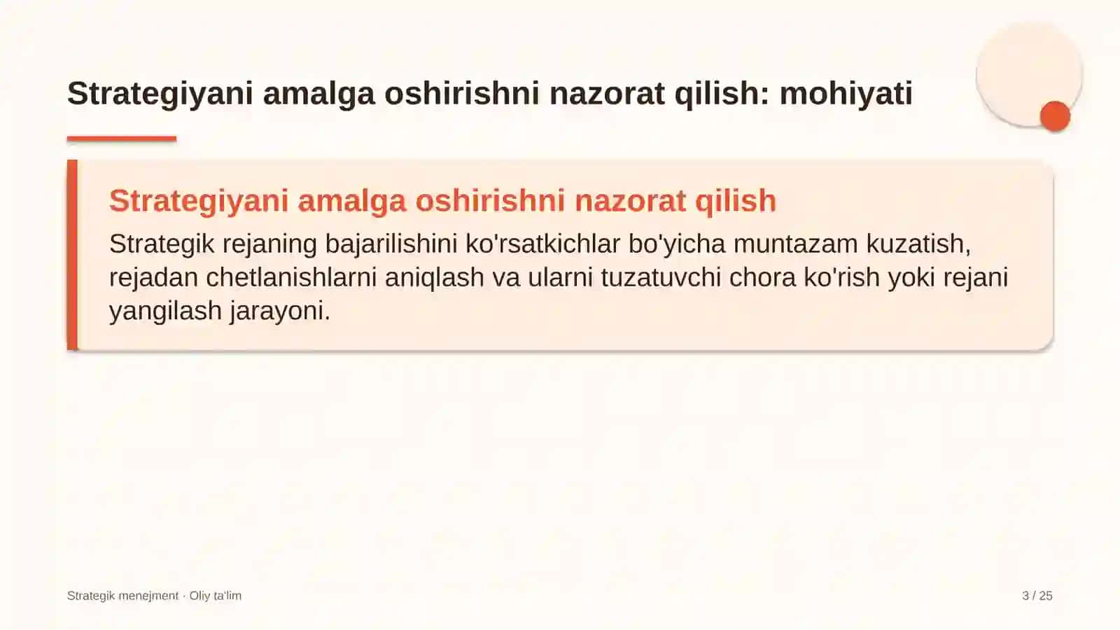 Doktoranturada strategiyani amalga oshirishni nazorat qilish 3