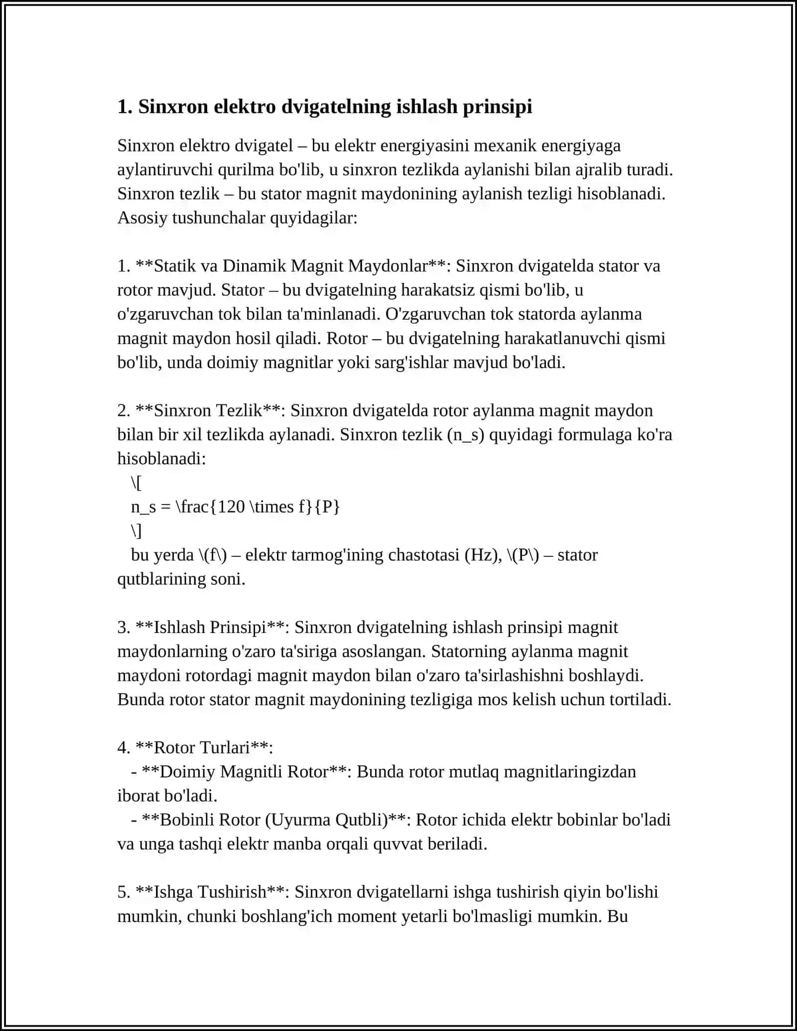 SINXRON ELEKTRO DVIGATEL 3