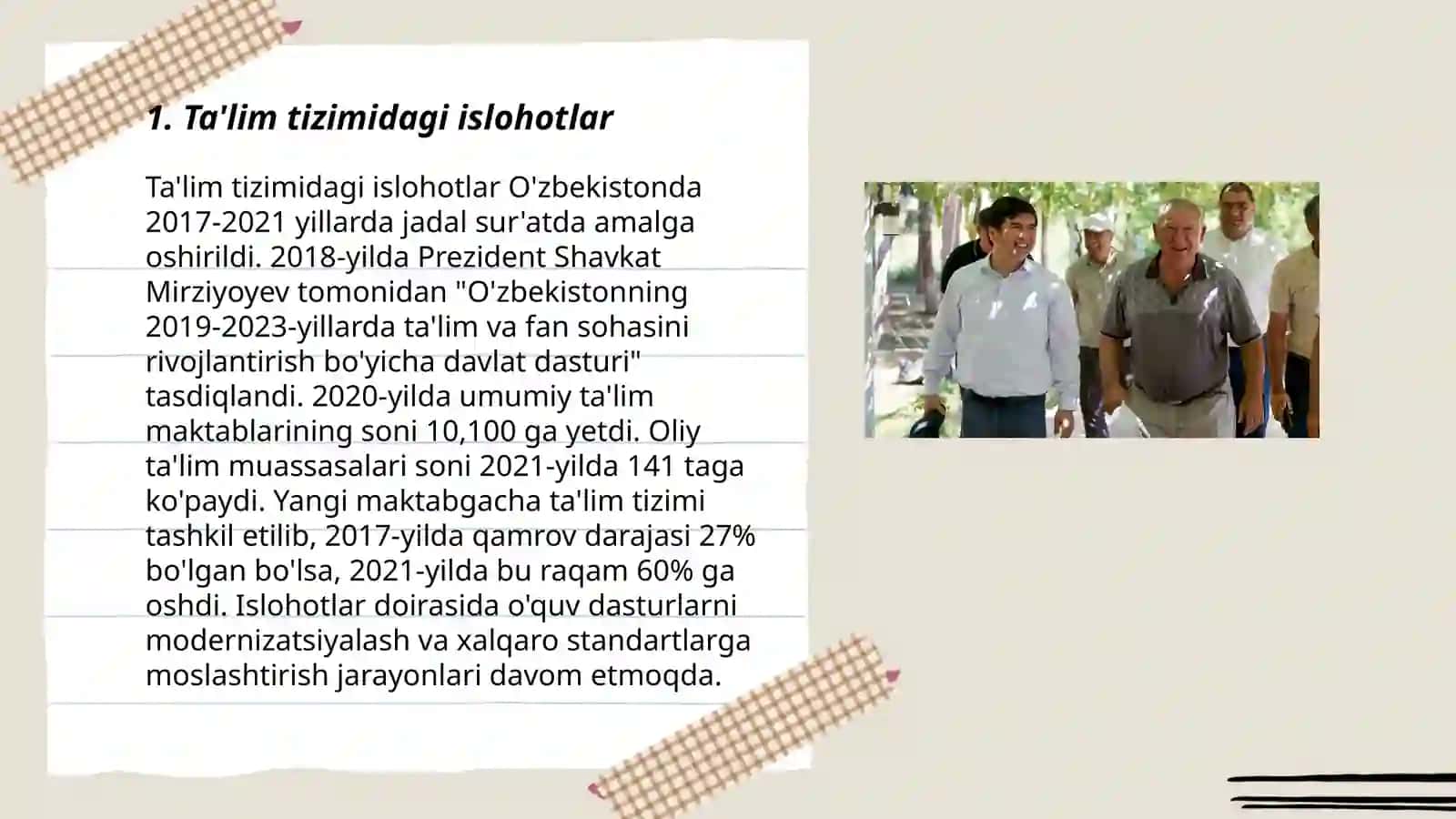 O‘zbekiston Respublikasida ijtimoiy sohadagi islohotlar 3