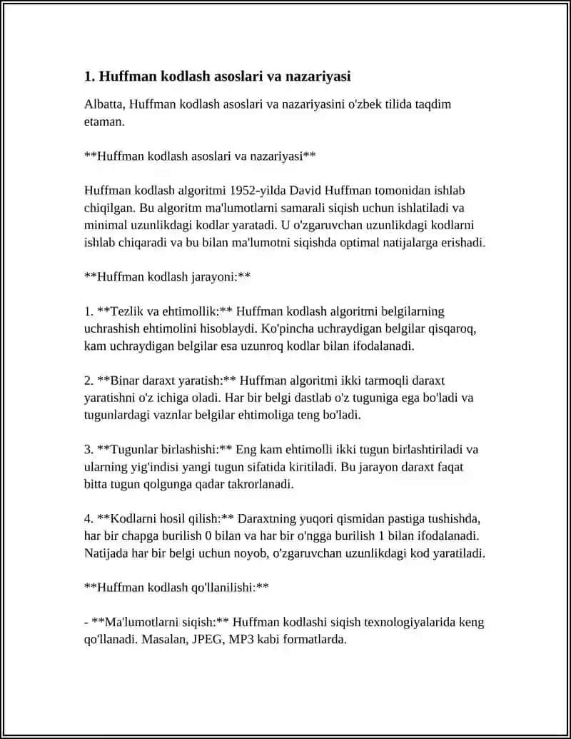 Huffman Kodlash Asoslari va Nazariyasi 3