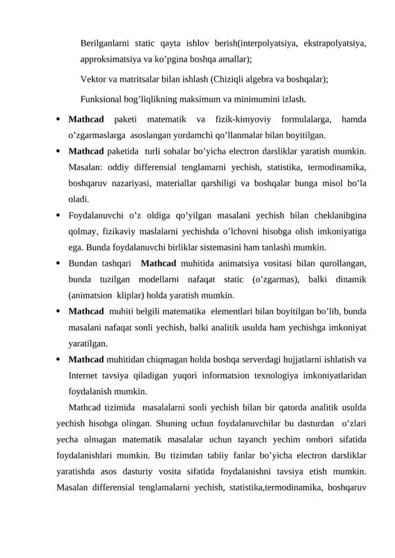 Mathcad dasturi 3