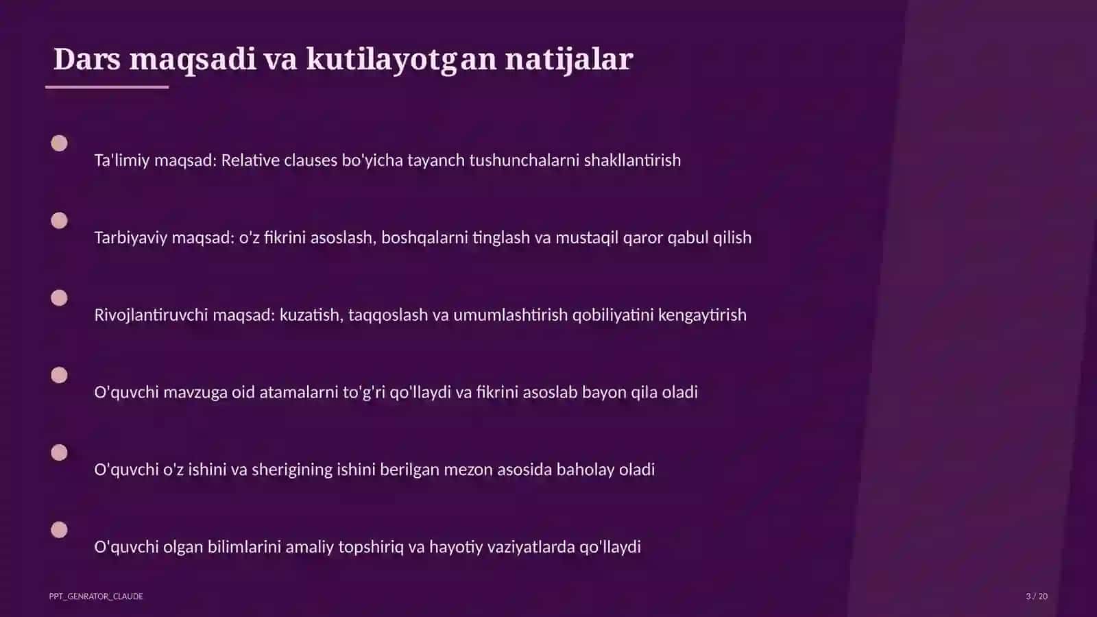 Relative clauses (10-sinf) 3