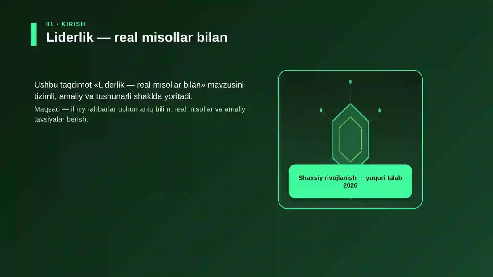 Shaxsiy Rivojlanish 3